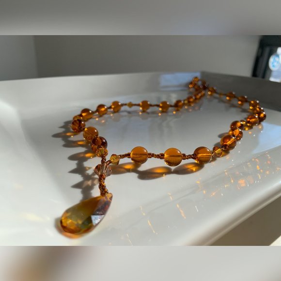 Swarovski Beaded & Crystals Handmade Necklace - Picture 7 of 8